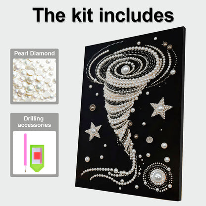 Swirl - DIY Pearl Gem Art Diamond Painting Kits With Framefor Home Decor -30x40cm