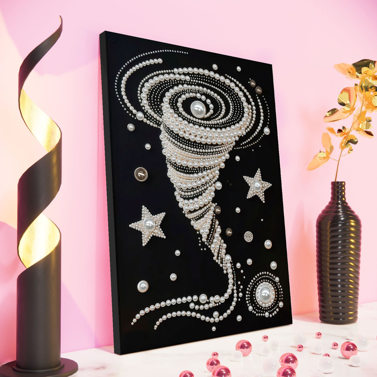 Swirl - DIY Pearl Gem Art Diamond Painting Kits With Framefor Home Decor -30x40cm