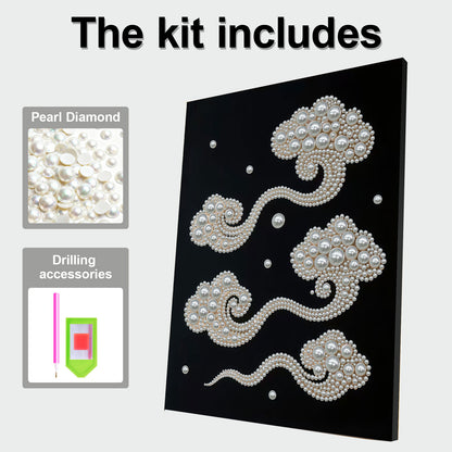 Jade Ruyi - DIY Pearl Gem Art Diamond Painting Kits With Framefor Home Decor -30x40cm