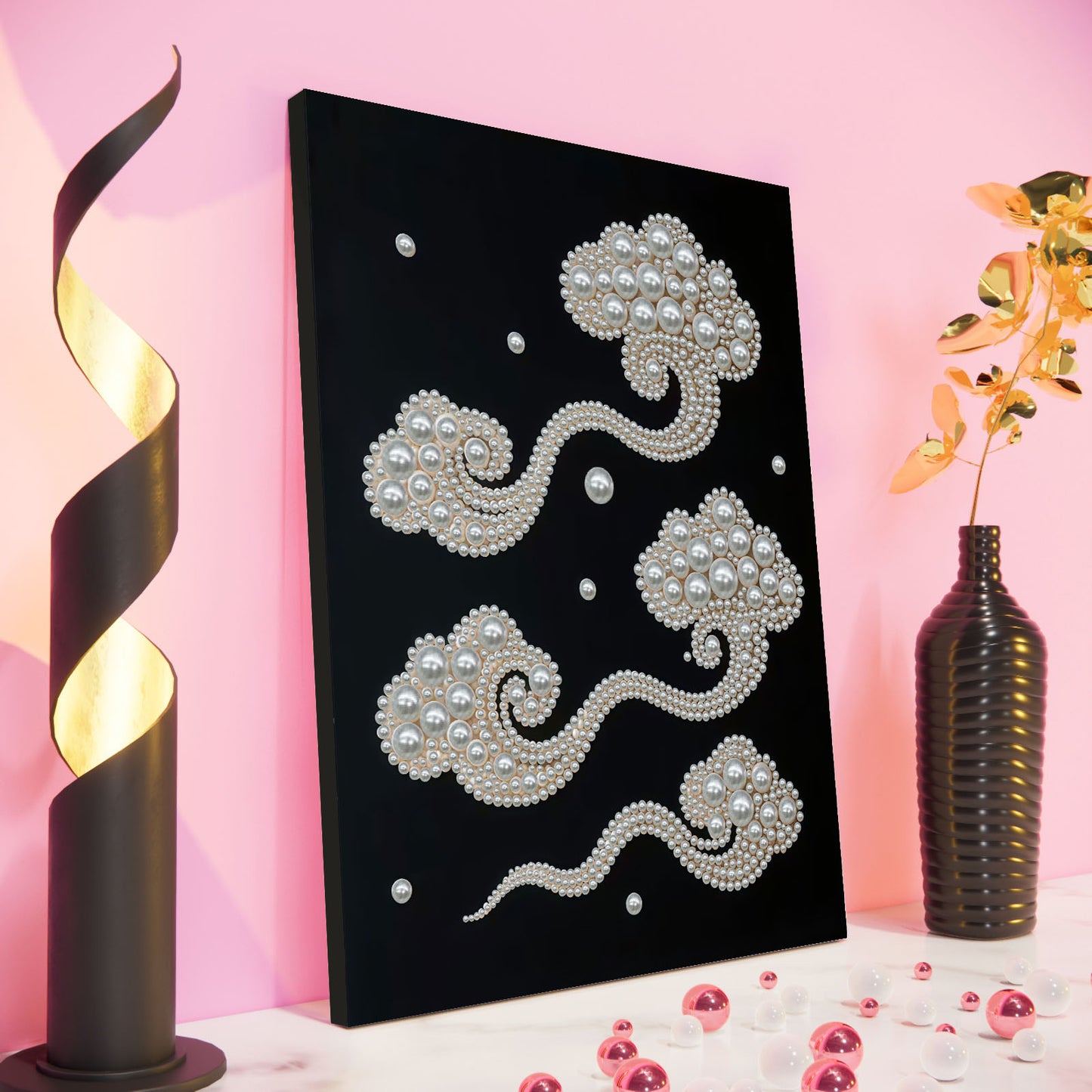 Jade Ruyi - DIY Pearl Gem Art Diamond Painting Kits With Framefor Home Decor -30x40cm