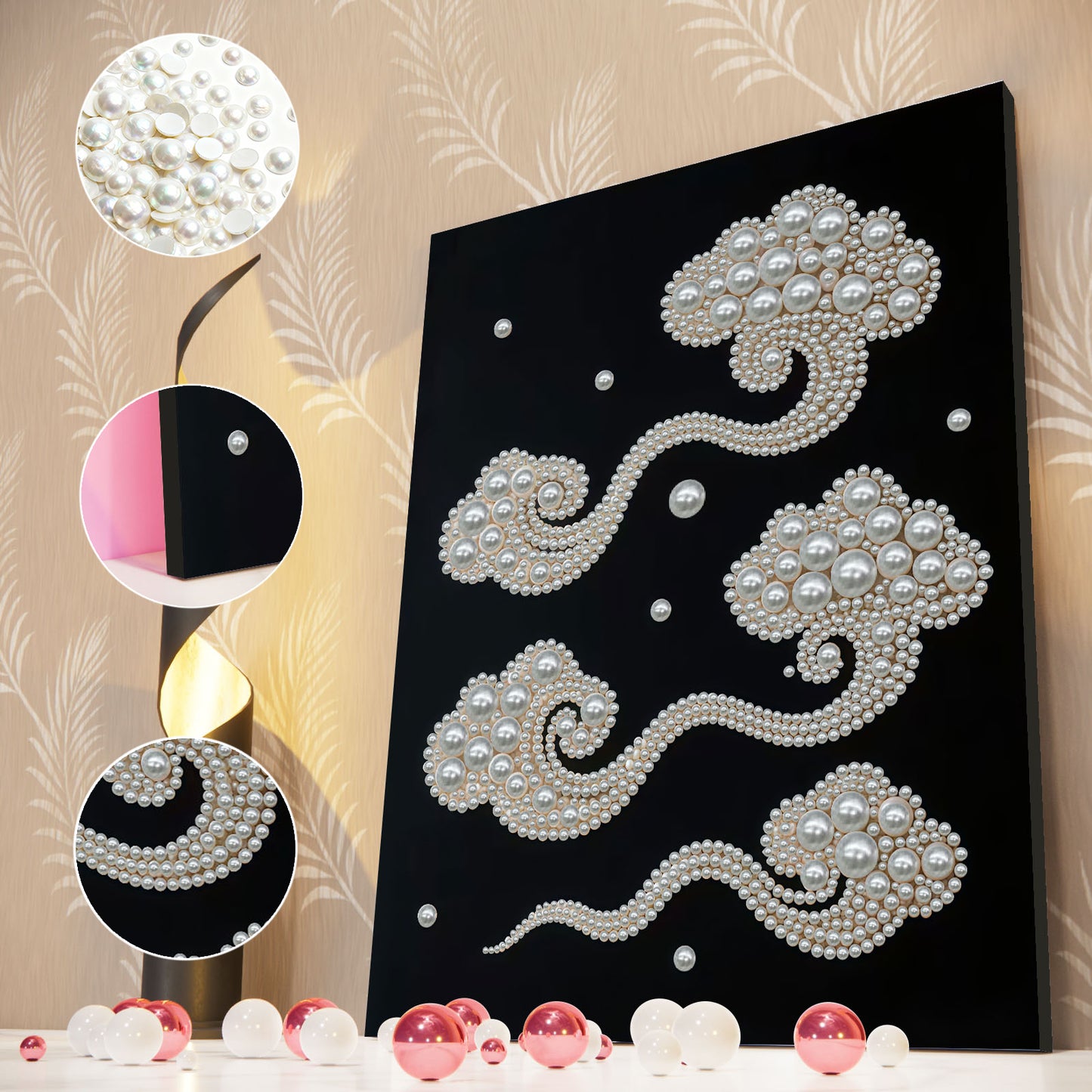 Jade Ruyi - DIY Pearl Gem Art Diamond Painting Kits With Framefor Home Decor -30x40cm