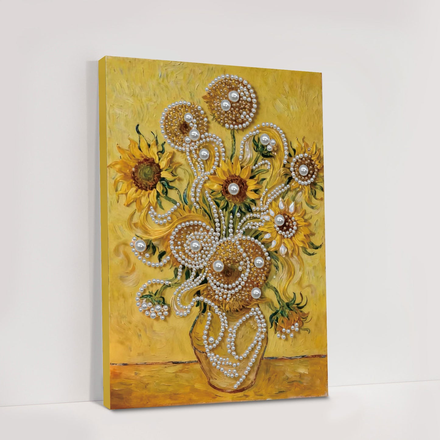 Sunflower - DIY Pearl Gem Art Diamond Painting Kits With Framefor Home Decor -30x40cm