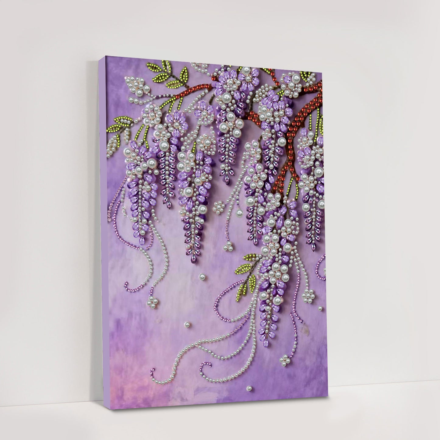 Violet - DIY Pearl Gem Art Diamond Painting Kits With Framefor Home Decor -30x40cm