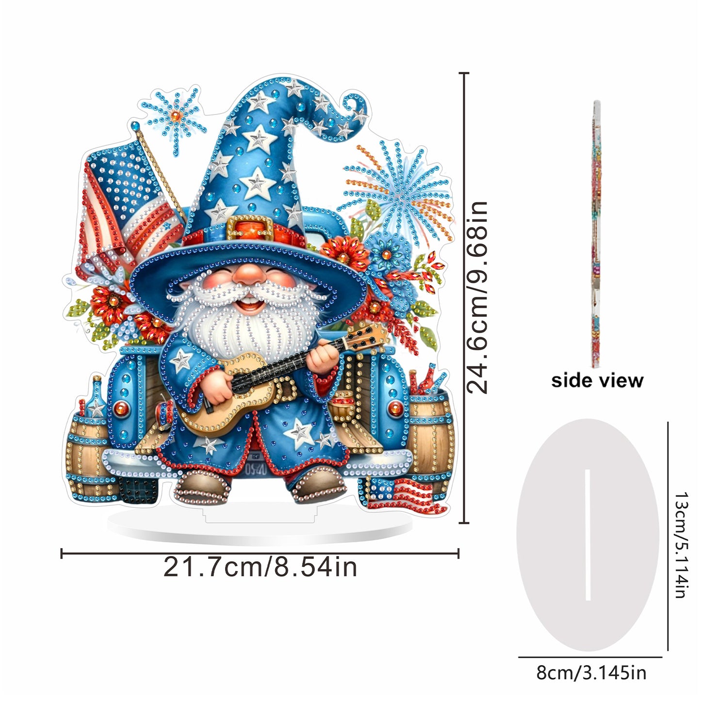 2D Flat Goblin DIY Acrylic Diamond Painting Ornament Kit Home Office Table Decor