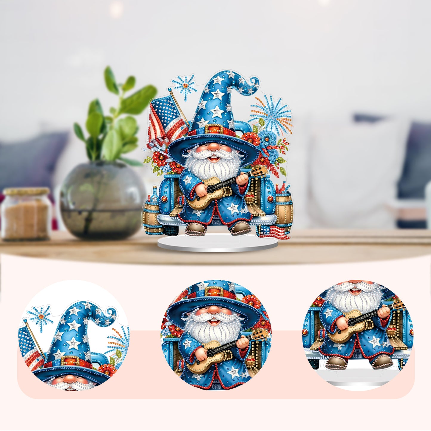 2D Flat Goblin DIY Acrylic Diamond Painting Ornament Kit Home Office Table Decor