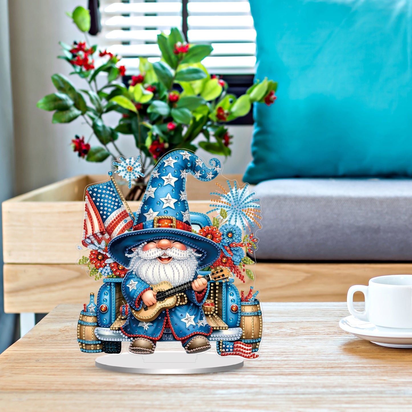 2D Flat Goblin DIY Acrylic Diamond Painting Ornament Kit Home Office Table Decor