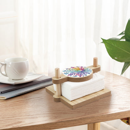 Snowflake DIY Wooden Diamond Art Paper Towel Holder for Home Office Decor