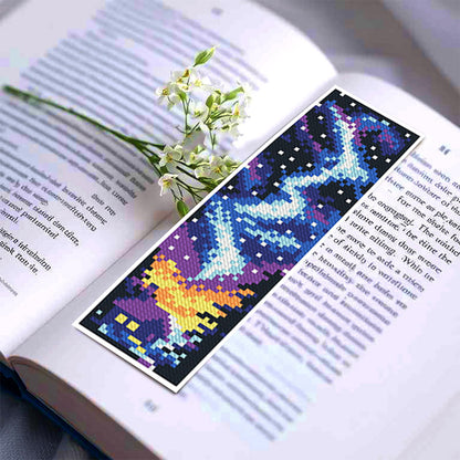 6Pcs Landscape DIY Cotton Single-Sided Stamped Needlepoint Bookmark Kit 47x28cm