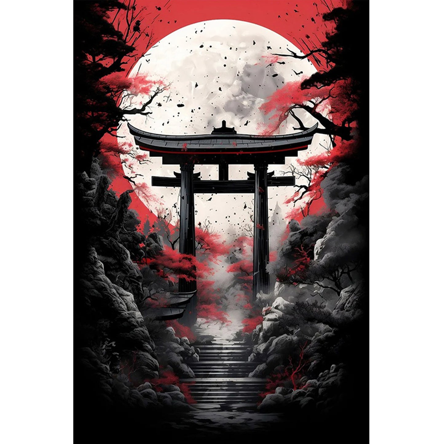 Moonlit Scene - Full Round Drill Diamond Painting 40*60CM