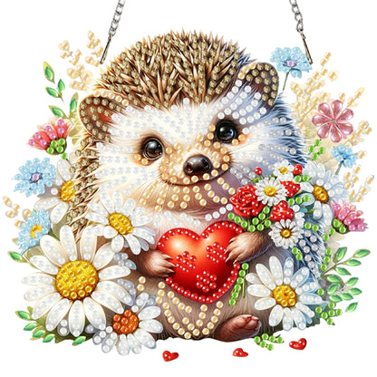 4pcs Animal 2D Flat DIY Acrylic Diamond Art Pendant Single Side Drill Home Decor