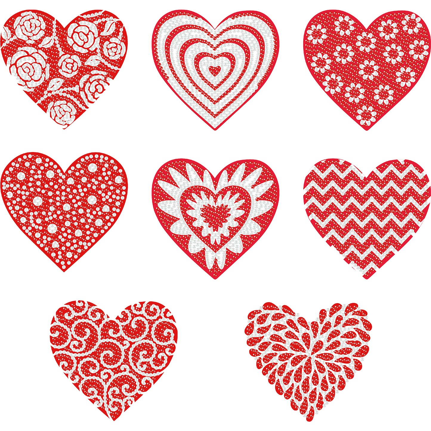 8pcs Love Wooden DIY Coaster Diamond Art Kits with Holder No-Slip for Home Decor