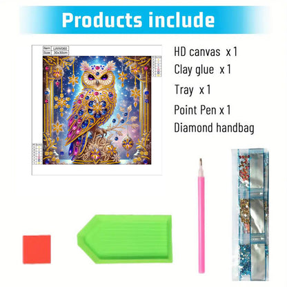 Owl - Special Shaped Drill Diamond Painting 30*30CM