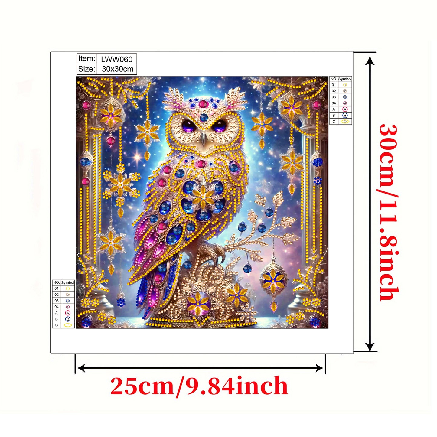 Owl - Special Shaped Drill Diamond Painting 30*30CM