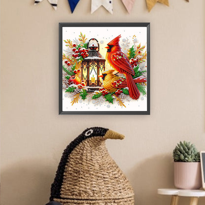 Red Cardinal - Special Shaped Drill Diamond Painting 30*30CM