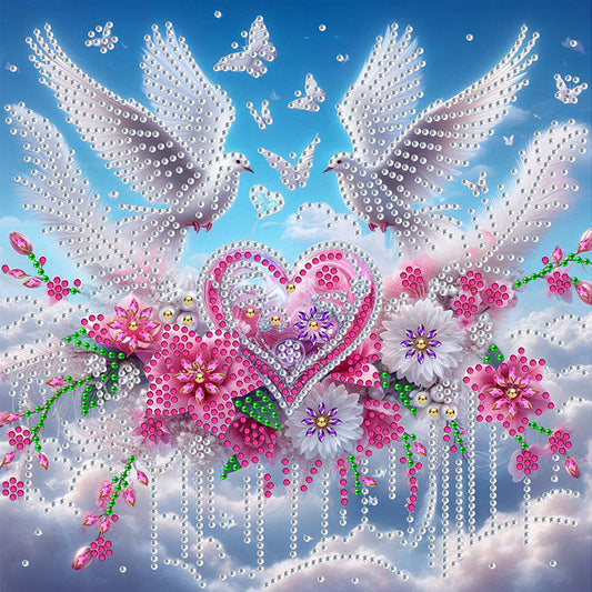 Peace Dove - Special Shaped Drill Diamond Painting 30*30CM