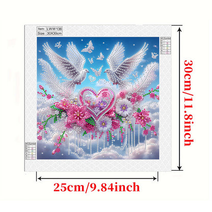 Peace Dove - Special Shaped Drill Diamond Painting 30*30CM
