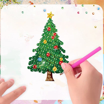 24pcs Tree 2D Acrylic DIY Diamond Painting Magnets Special-Shaped Drill Decor
