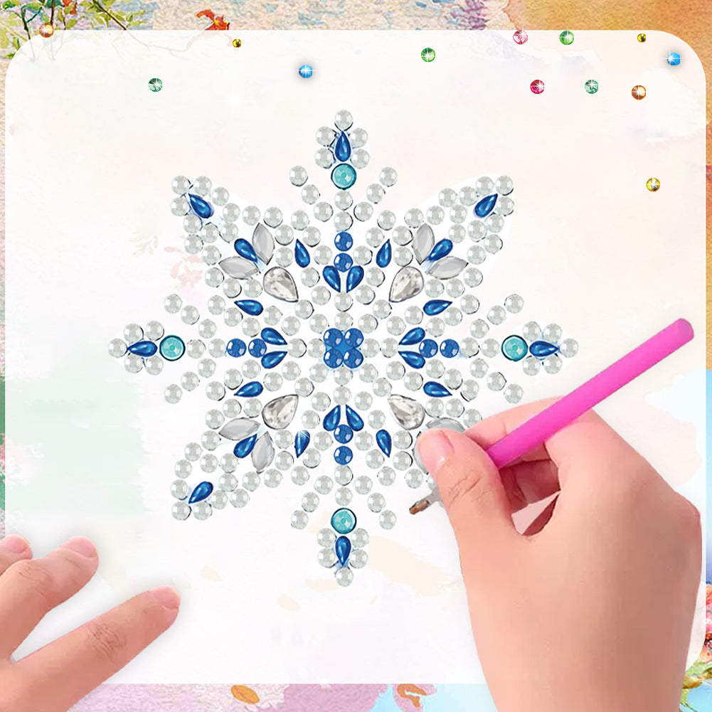 20pcs Snow 2D Acrylic DIY Diamond Painting Magnets Special-Shaped Drill Decor