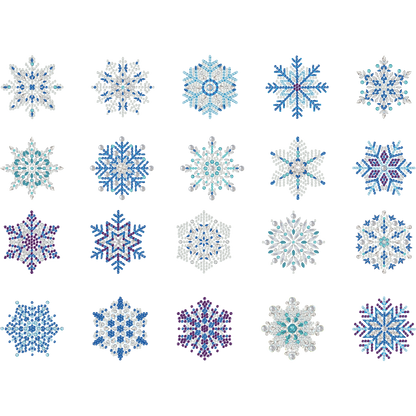20pcs Snow 2D Acrylic DIY Diamond Painting Magnets Special-Shaped Drill Decor