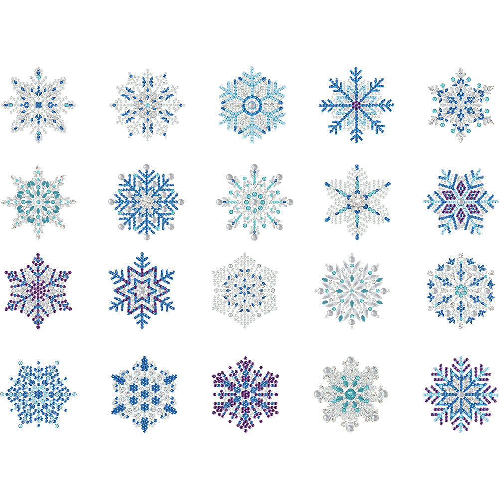 20pcs Snow 2D Acrylic DIY Diamond Painting Magnets Special-Shaped Drill Decor
