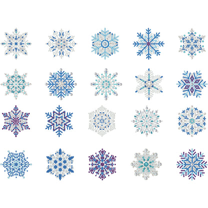 20pcs Snow 2D Acrylic DIY Diamond Painting Magnets Special-Shaped Drill Decor