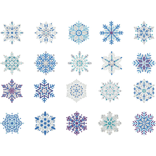 20pcs Snow 2D Acrylic DIY Diamond Painting Magnets Special-Shaped Drill Decor