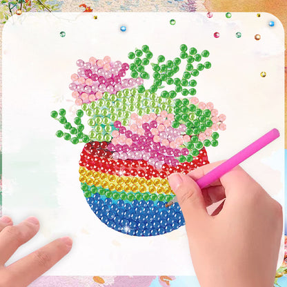 8pcs Cactus 2D Acrylic DIY Diamond Painting Magnets Special-Shaped Drill Decor