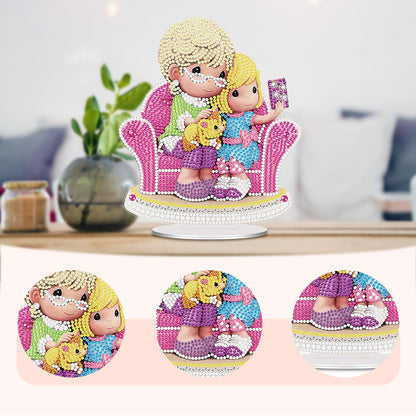 Sofa Girl DIY 2D Flat Acrylic Desktop Diamond Art Kit Single-Sided Home Decor