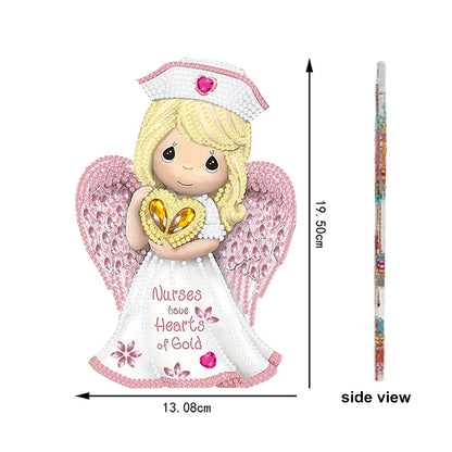 Nurse Angel DIY 2D Flat Acrylic Desktop Diamond Art Kit Single-Sided Home Decor