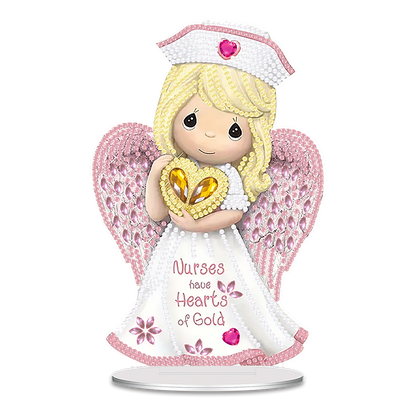 Nurse Angel DIY 2D Flat Acrylic Desktop Diamond Art Kit Single-Sided Home Decor