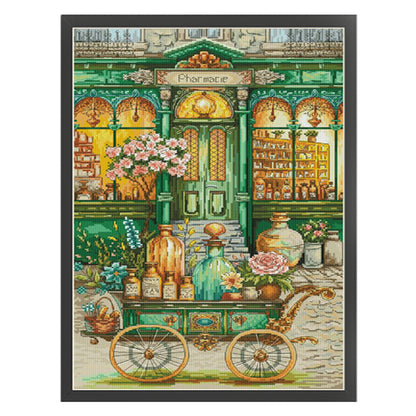 Pharmacy - 14CT Stamped Cross Stitch 40*55CM(Egyptian cotton)(Fairy Brand)
