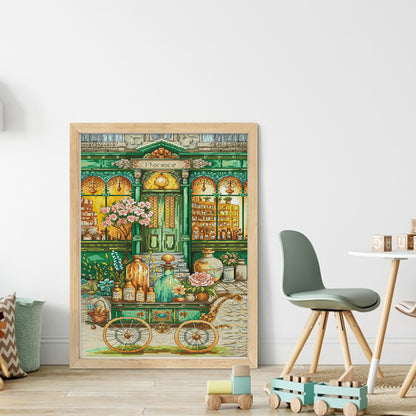 Pharmacy - 14CT Stamped Cross Stitch 40*55CM(Egyptian cotton)(Fairy Brand)