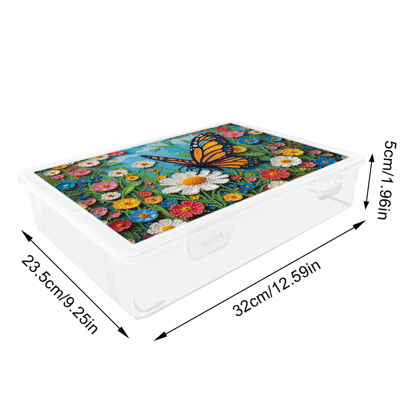 DIY Garden Butterfly Pattern Diamond Painting Kit Storage Box for Adult Beginner
