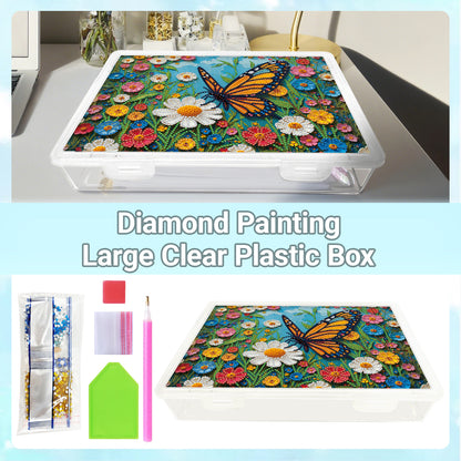DIY Garden Butterfly Pattern Diamond Painting Kit Storage Box for Adult Beginner