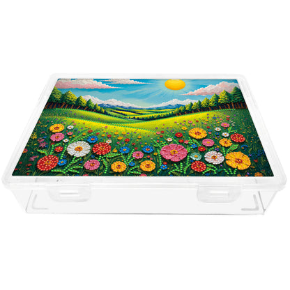 DIY Flower Grassland Pattern Diamond Painting Kit Storage Box for Adult Beginner