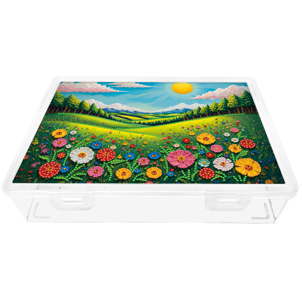 DIY Flower Grassland Pattern Diamond Painting Kit Storage Box for Adult Beginner