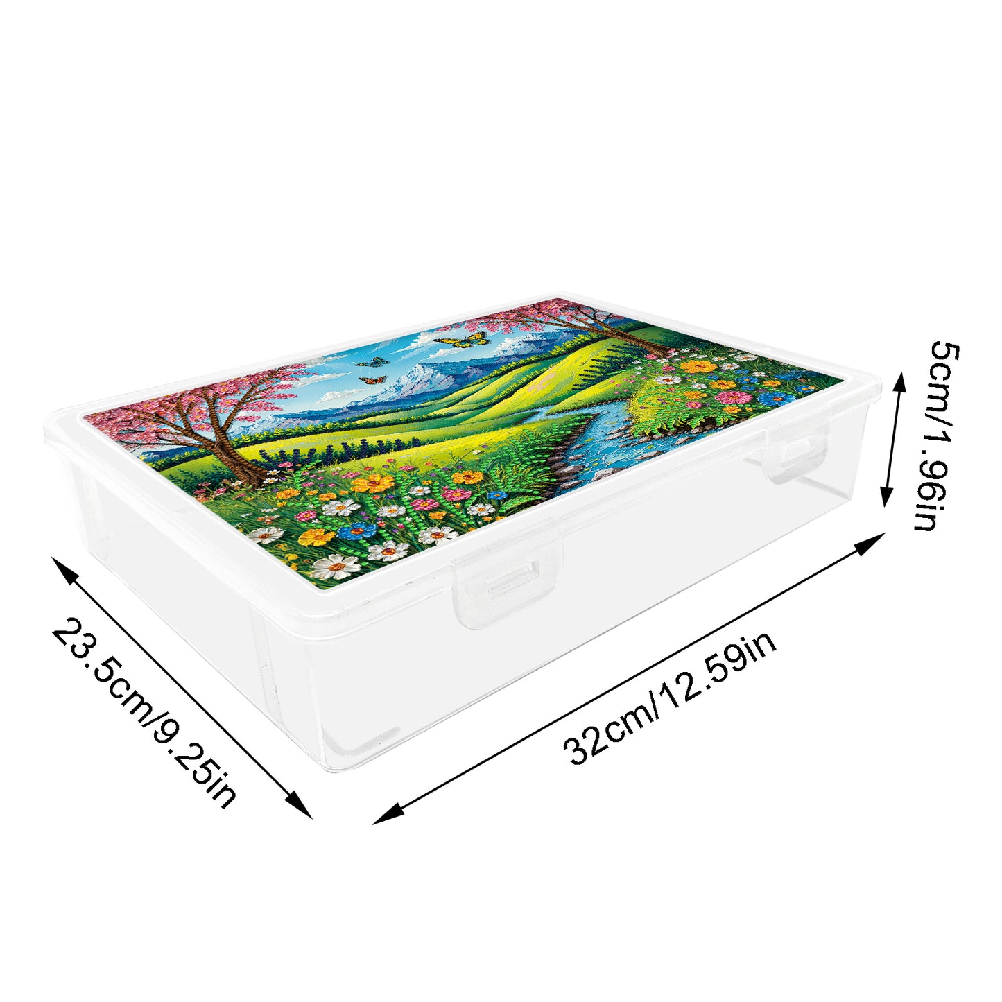 5D DIY Landscape Pattern Diamond Painting Kit Storage Boxr for Adults Beginners