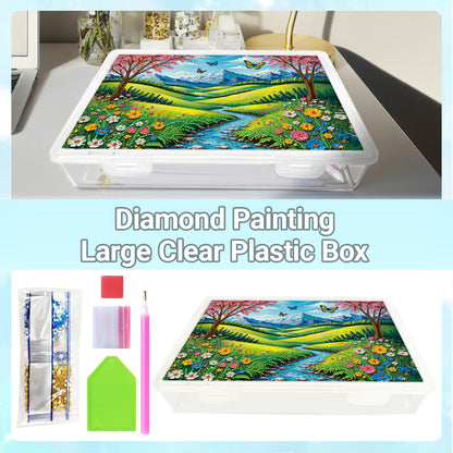 5D DIY Landscape Pattern Diamond Painting Kit Storage Boxr for Adults Beginners