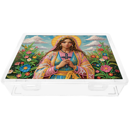 DIY Faithful Women Pattern Diamond Painting Kit Storage Box for Adults Beginners