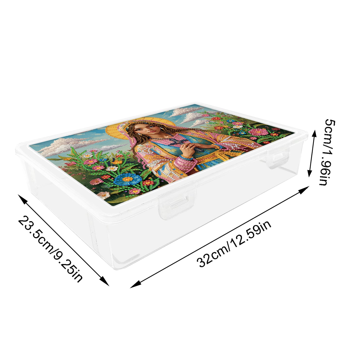 DIY Faithful Women Pattern Diamond Painting Kit Storage Box for Adults Beginners