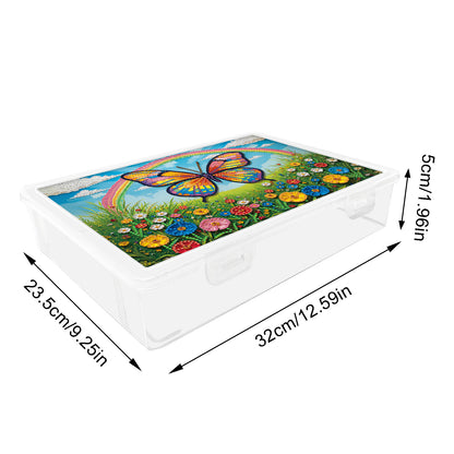 DIY Rainbow Butterfly Pattern Diamond Painting Kit Storage Boxr for Adult Beginn