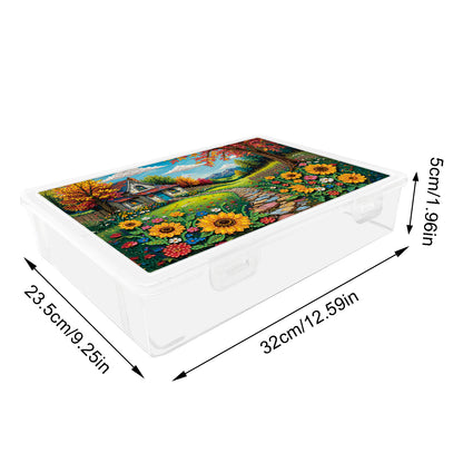 DIY Country Cottage Pattern Diamond Painting Kit Storage Box for Adult Beginner