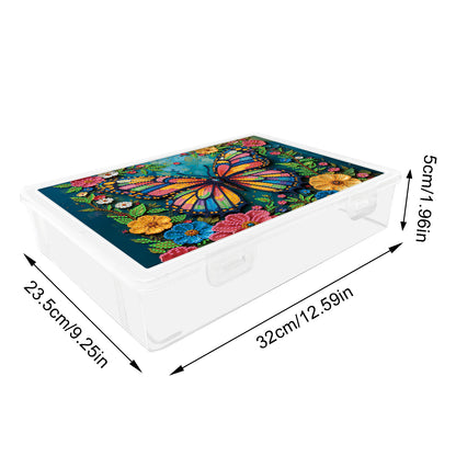 5D DIY Butterfly Pattern Diamond Painting Kit Storage Box for Adults Beginners