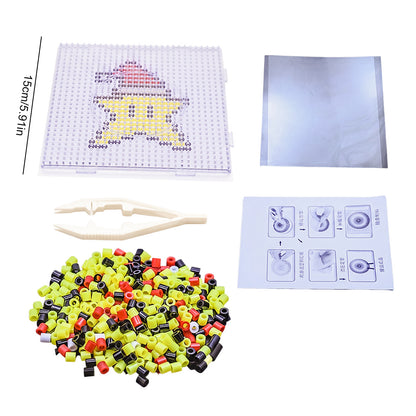Christmas Five-pointed DIY 5mm Fuse Beads Kit Including Pegboards and Ironing Paper Melty Beads Set Safety