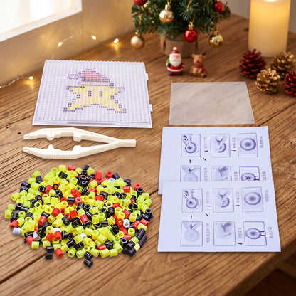 Christmas Five-pointed DIY 5mm Fuse Beads Kit Including Pegboards and Ironing Paper Melty Beads Set Safety