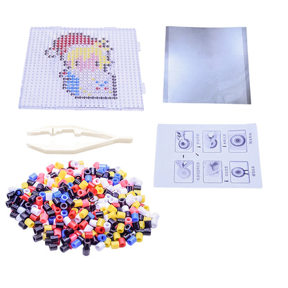 Christmas Cartoon Character DIY 5mm Fuse Beads Kit Including Pegboards and Ironing Paper Melty Beads Set Safety