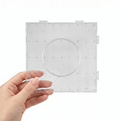 3Pcs 5mm Fuse Beads Boards High Temperature Resistance Large Clear Pegboards Kits Easy To Clean(3 Types)