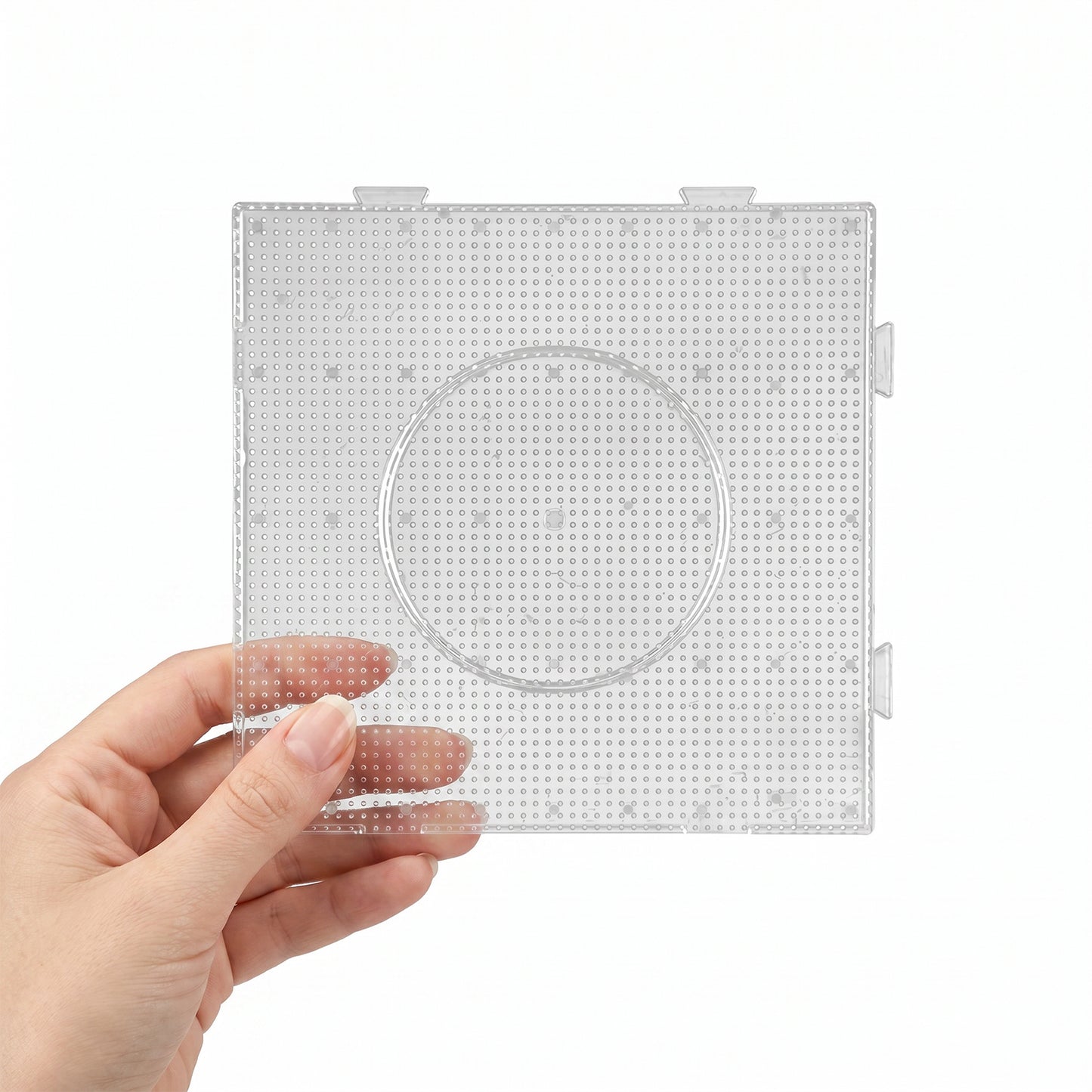 3Pcs 5mm Fuse Beads Boards High Temperature Resistance Large Clear Pegboards Kits Easy To Clean(Square)