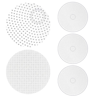 3Pcs 5mm Fuse Beads Boards High Temperature Resistance Large Clear Pegboards Kits Easy To Clean(Round)