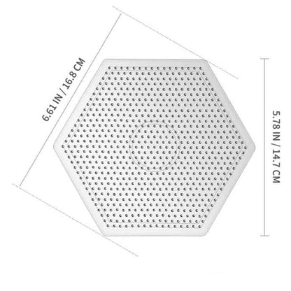 3Pcs 5mm Fuse Beads Boards High Temperature Resistance Large Clear Pegboards Kits Easy To Clean(Hexagon)